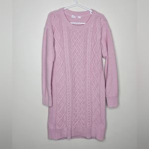 Gap girls pink cable knit sweater dress size M